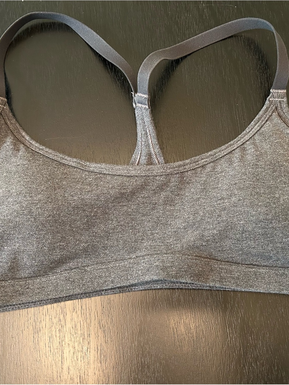 PINK Victoria's Secret Heather Gray Racerback Sports Bra